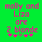 Green background with pink pixelated text reading 'molly and Liza are 2 blonde' above four asterisks, two of which shift position between frames.