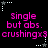 Black background with pink text reading "Single but abs. crushingx3" and white star-shaped corner markers, some of which change from solid to dotted outlines.