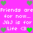 Pixelated pink background with repeated white text and green heart icons in a static pattern.