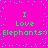 Bright pink background with cyan pixel dots; green text "I Love Elephants:)" repeated twice in a pattern
