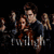 A collage of four featuring Twilight characters and quotes, with text overlays and a central attribution