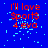 Blue background with red text reading "I'll love $ports$ 4 eva" and scattered light blue pixel artifacts.