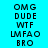 Pixelated text phrases on cyan background with pink horizontal bars, animated to shift positions across frames.