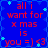 Blue background with red text reading "all i want for x mas is you =] <3" and light blue star shapes, animated by changing star positions.