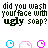 Animated contact sheet of a pixel art icon showing repeated text and changing geometric shapes in blue, pink, and purple across 10 frames.