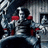 A pixelated image of a character with metallic armor and red accents, overlaid with text reading "the demon barber of fleet street" in white block letters on black background.