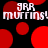 Red circular shapes on black background with white text reading 'GRR MURRINS!' in pixelated font, animated red circles shift position across frames.