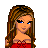 Pixel art contact sheet showing multiple frames of a female character in red top and blue jeans with text overlays "Can't Handle Me" and "So Sweet You".