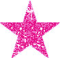 Three pink star icons with white speckled patterns on a gray background, arranged in two