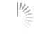 A grayscale loading animation composed of segmented lines forming a circular arc, with varying line thicknesses and spacing
