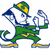 Pixelated cartoon character in green outfit with yellow accents and blue shoes, holding a hammer-like object next to black text reading '!ND!' on white background.