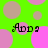 Green background with pink and beige polka dots, four instances of the text 'Adda' in black cursive font arranged in a