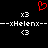 Red heart symbol above white text and symbols on black background.