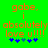 Green background with orange text reading 'gabe. i absolutely love u!!!!' and blue star symbols below.