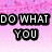 Pixelated text on pink background with red and black lettering, displaying 'DO WHAT YOU LOVE AND' and 'LOVE WHAT YOU DO!!' in two