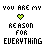 Static pixel art icon with black text and a green heart symbol on white background.