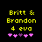 Yellow pixelated text on black background with pink and purple heart symbols, two identical frames showing animation change in heart positions.