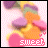 Pixelated icon with pastel-colored shapes and the word 'sweet' in white text on a pink banner at bottom right.