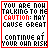nine identical pixelated with red borders, each displaying text warning about potential excitement
