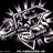 Pixelated silver and purple crystalline shapes with branching structures on a black background, appearing as an animated sequence.