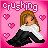 A 3x3 contact sheet of pixel art frames showing a cartoon girl with long brown hair, white collar, and black dress against pink background with hearts, each frame displaying slight variations in heart positions and character pose.