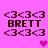 Pixelated brown text and symbols on bright pink background with two small pixel hearts.