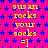 Static image with bright pink background, blue star pattern, yellow text repeating 'susan rocks your socks =]' in