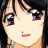 Pixelated anime-style face with dark hair and purple eyes, next to black background with white text reading "Anime IM" and "COM".