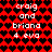 Red background with black heart pattern and white text reading 'craig and briana 4 eva' repeated in two
