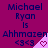 Purple background with dark blue text reading "Michael Ryan Is Ahhmaizen <3<3" and a pink heart icon, displayed in three identical horizontal sections.