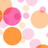 A static image of overlapping circles in pink, orange, and peach tones on a white background with no visible text or motion.