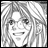 Black-and-white pixelated image of a character with long hair and a smiling expression, next to text reading "Anime IM" and "com" on a black background.