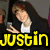 A four- of Justin Bieber images with text overlays and a heart symbol, each showing different poses and clothing