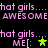 Pixelated text and symbols on a black background with alternating green star icons in 'ME[:]' text.