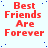 Red text reading 'Best Friends Are Forever' repeated in a pattern on a light blue background with scattered blue dots