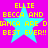 Four identical pixelated star-shaped icons with yellow text on a bright pink background, each displaying 'ELLIE BECCA AND DANCE ARE D BEST EVER!!'