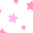 Pixelated pink star shapes scattered across a white background, varying in size and position.