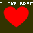 Red heart shapes and repeated text appear on a dark background with visible pixelation.