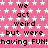 Pixelated text on a pink star-patterned background with repeated phrases and 'FUN!' in uppercase.