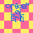 Blue pixelated text 'orlcoar LeL Ern' on a yellow and pink checkered background with diamond-shaped pattern variations.