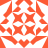A static pixelated pattern with orange and white colors forming a symmetrical design with four central diamond shapes and four outer star-like shapes.