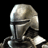 Pixelated image of a knight's helmet with visible armor plating and a dark visor, set against black background.