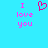 Pixelated cyan background with pink text and a heart symbol arranged in a pattern