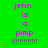 Green background with pink text reading 'jenn is a pimp' and dotted lines, alternating between blue horizontal bars above and below the text.