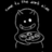 Pixelated black-and-white image with a smiling figure, text reading "Come to the dark side" and "We have cookies".
