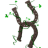 Animated sequence of brown curved shapes with green accents on white background, showing subtle positional shifts across frames.