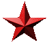 Red star-shaped icon transitions through multiple rotation and scaling states across four of views