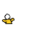 A 4x4 contact sheet of pixel art frames showing two stick figures (one yellow, one white) interacting with a large cookie in an animated sequence.