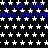 Blue text reading "I LUV THE HAS BROTHBAS" repeats over a black background filled with white stars, with partial gray area on the right.