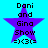 A static image shows a purple star with text and a smiley face on a cyan background.